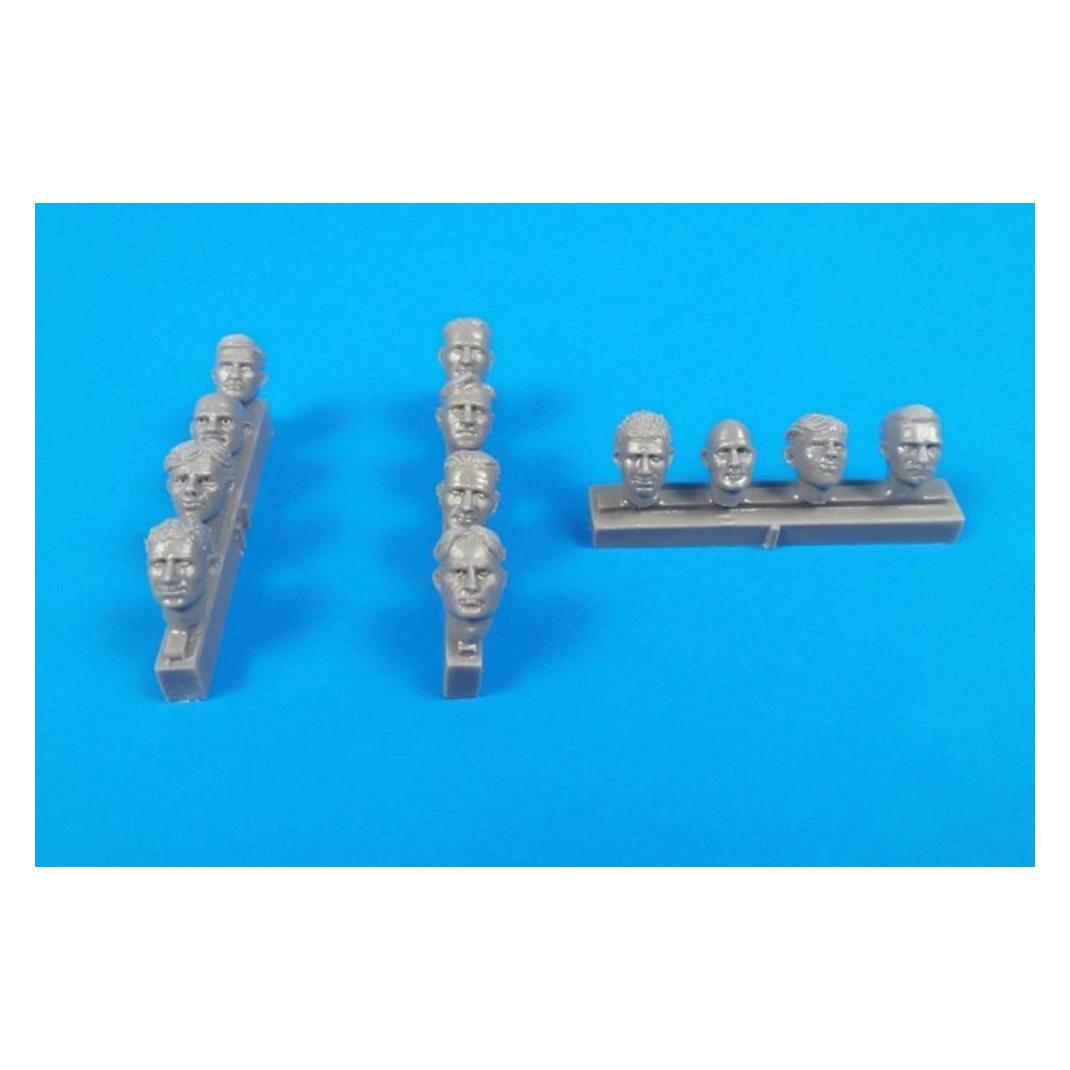 CMK Universal Pilot Heads-with no head gear (12 pcs) (129-F32319)