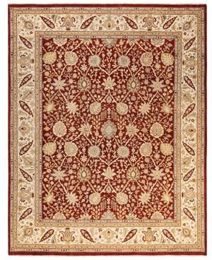 Overton Hand Knotted Wool Vintage Inspired Traditional Mogul Red Area Rug - 8 x 10
