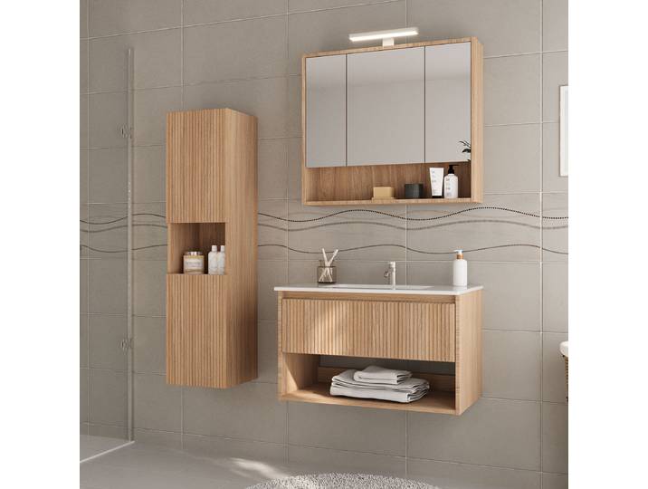 Meuble midi - 2 portes 33 x 130 x 33cm Marron