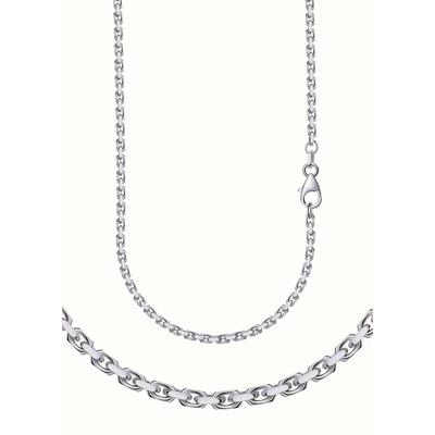 Collierkettchen FIRETTI "Schmuck Silber 925 Armband Kette Ankerkette diamantiert" Gr. 21, silber (silberfarben), Halsketten, Damen, 21, Silber 925 (Sterlingsilber), B: 3mm, Made in Germany, B:3mm