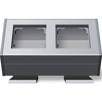 Gehäuse zwei fach mit Befestigungswinkel aluminium, Retail