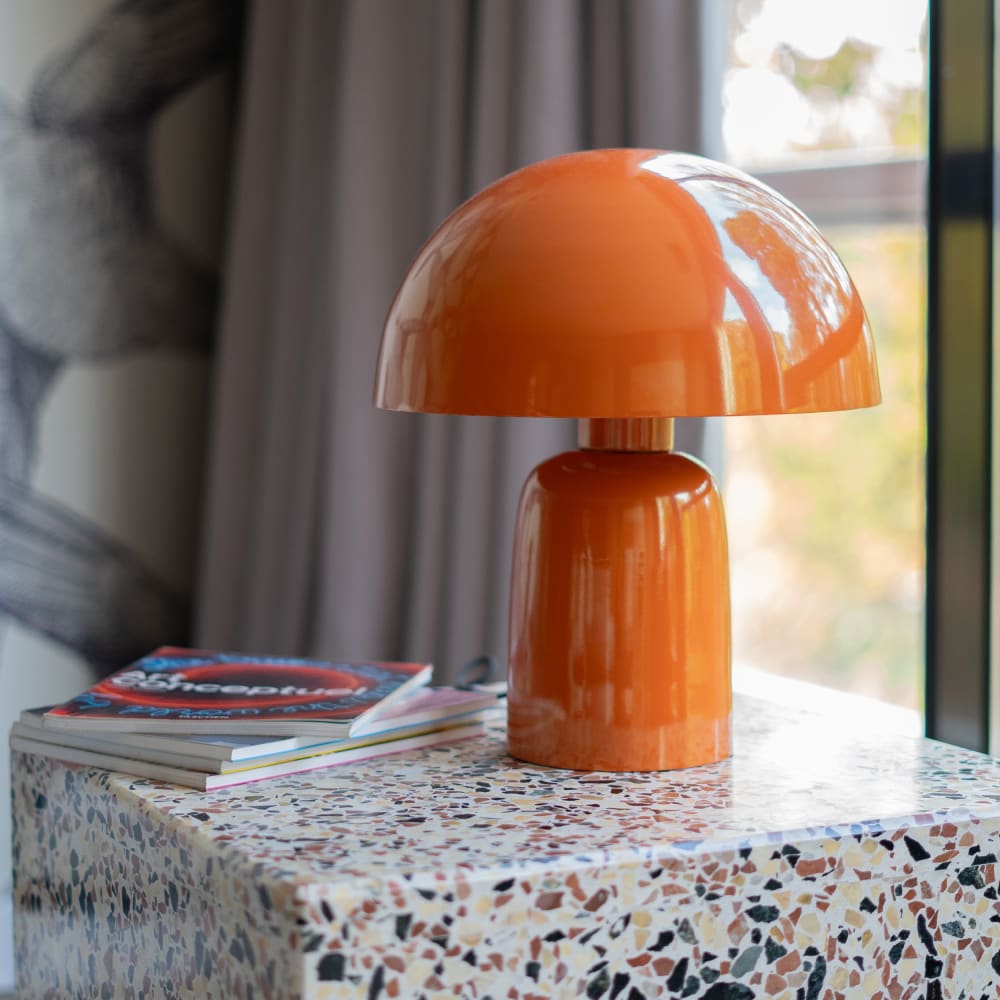 Maison Pavane Lámpara de metal naranja