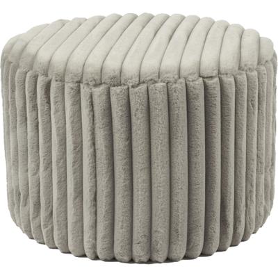 Polsterhocker SALESFEVER "Komfortabler Polsterhocker", grau (hellgrau), B:55cm H:38cm T:55cm, Kunstfell-Strick (100% Polyester), Hocker, Polsterhocker, Bezugstoff Oeko-Tex zertifiziert und PFC-frei