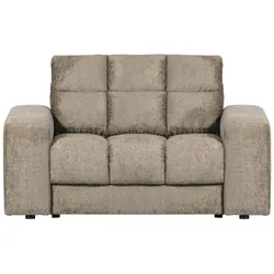 Sessel Loveseat Date aus Struktursamt, klassisch gepolstert, Beige Wheatfield, widerstandsfähig und komfortabel