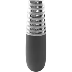 Bodenvase Grau/Silberfarben