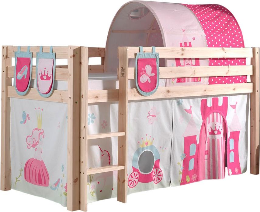 Spielbett Pino mit Textilset Kiefer Natur