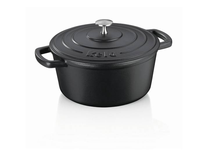 Kela Bräter Calido, Schwarz, Metall, 3,8 l, 12 cm, Kochgeschirr, Töpfe, Bräter