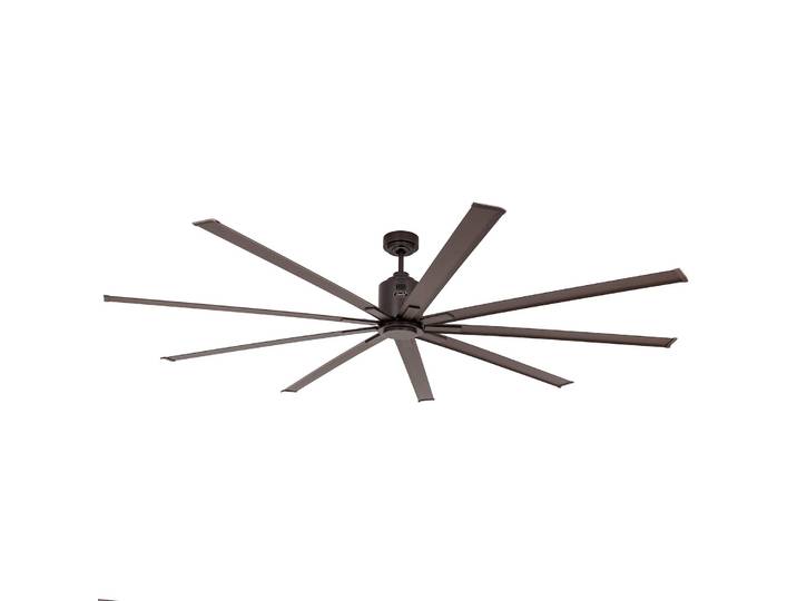 CasaFan Deckenventilator BIG SMOOTH, bronze, 220 cm leise SMOOTH, bronze / altmessing, für Wohn- / Esszimmer, Aluminium, Modern