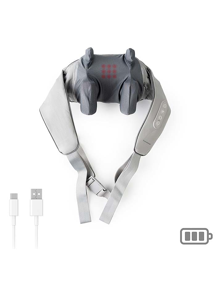 InnovaGoods 6D-Nacken- und Rückenmassagegerät in Hellgrau - (L)120 cm - onesize