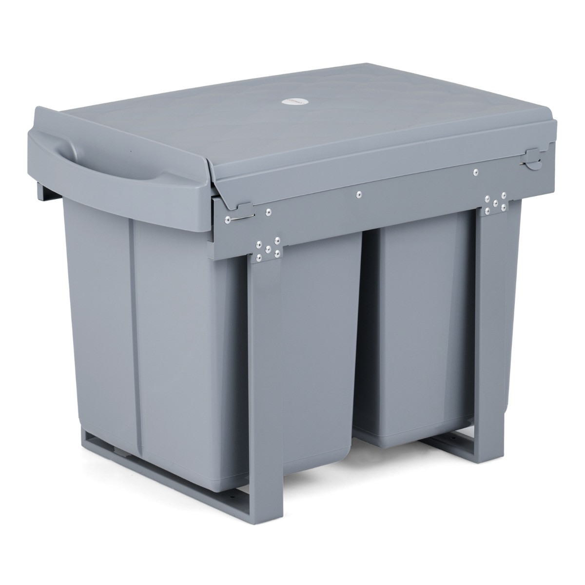 Costway Keukenafvalbak met 2 Compartimenten voor Afvalscheiding, 2x 20 L