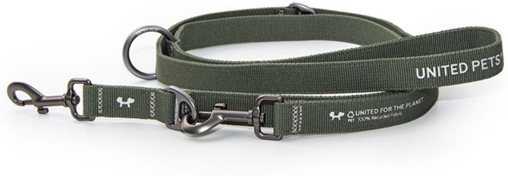 United Pets Guinzaglio Eco Multifunzione per Cani Linea CityLife Verde Militare L