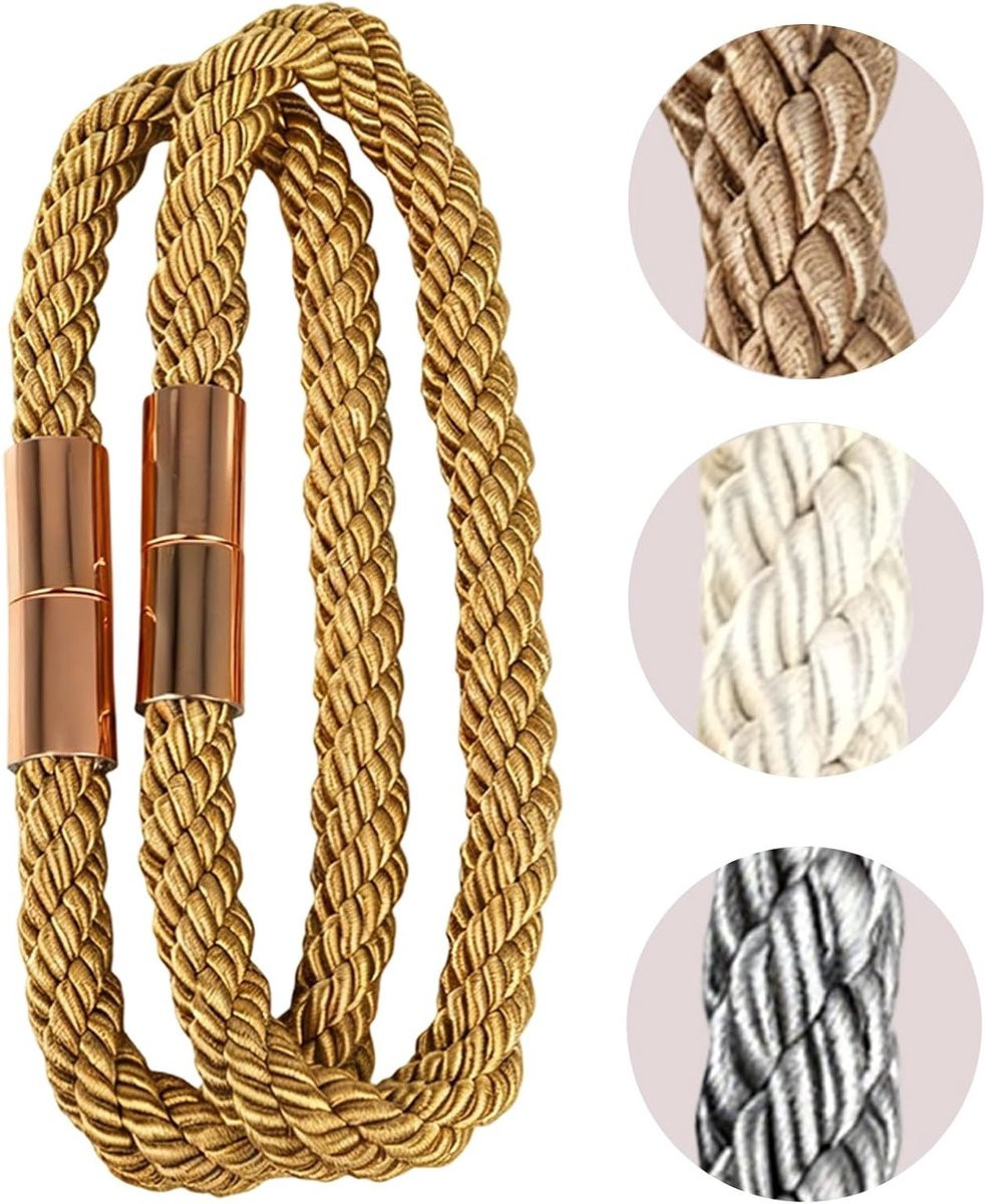Magnetische Gordijnhouders Goud Set van 2