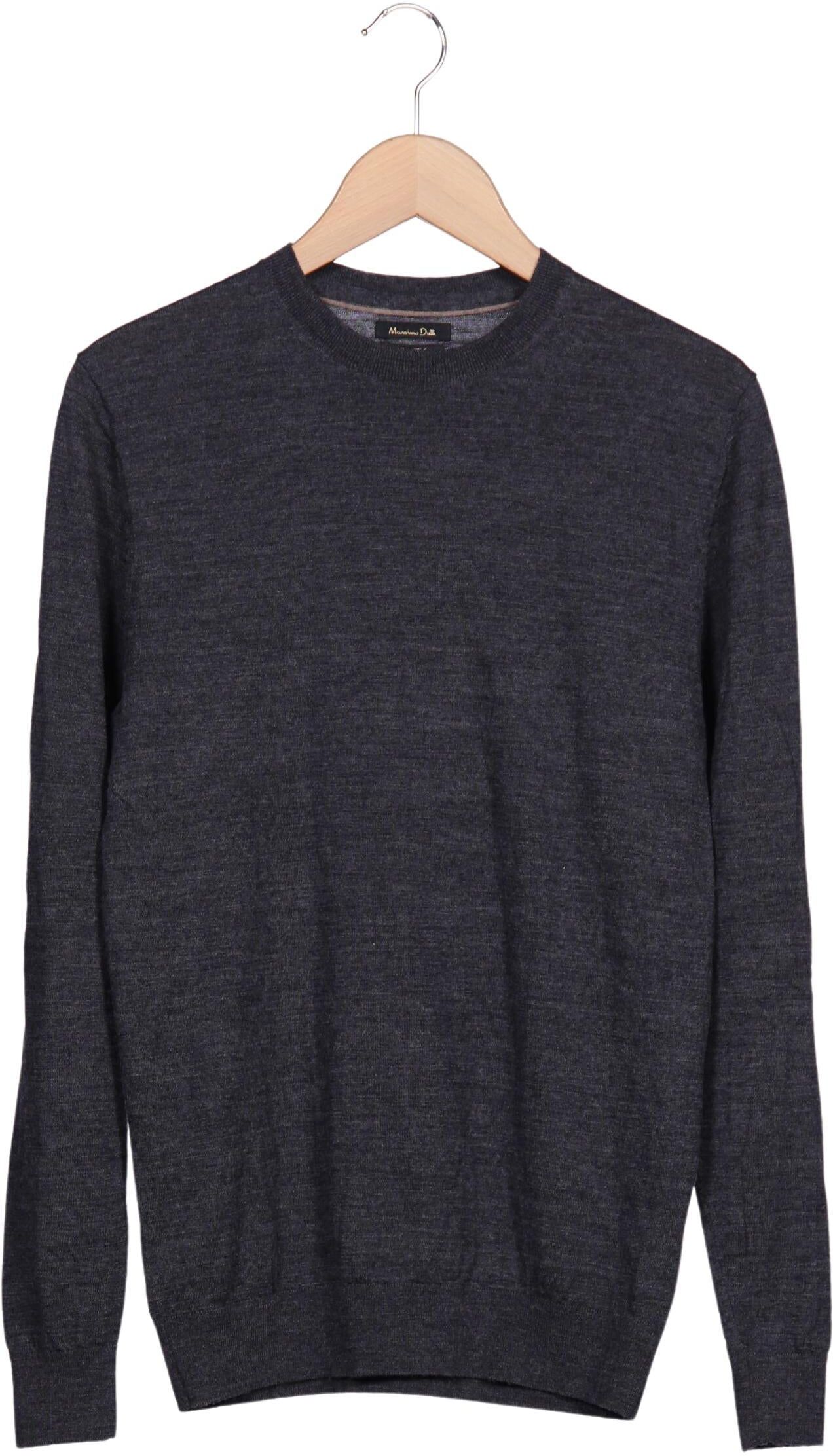 Massimo Dutti Herren Pullover, Marineblau, Gr. M, Wolle - Second Hand