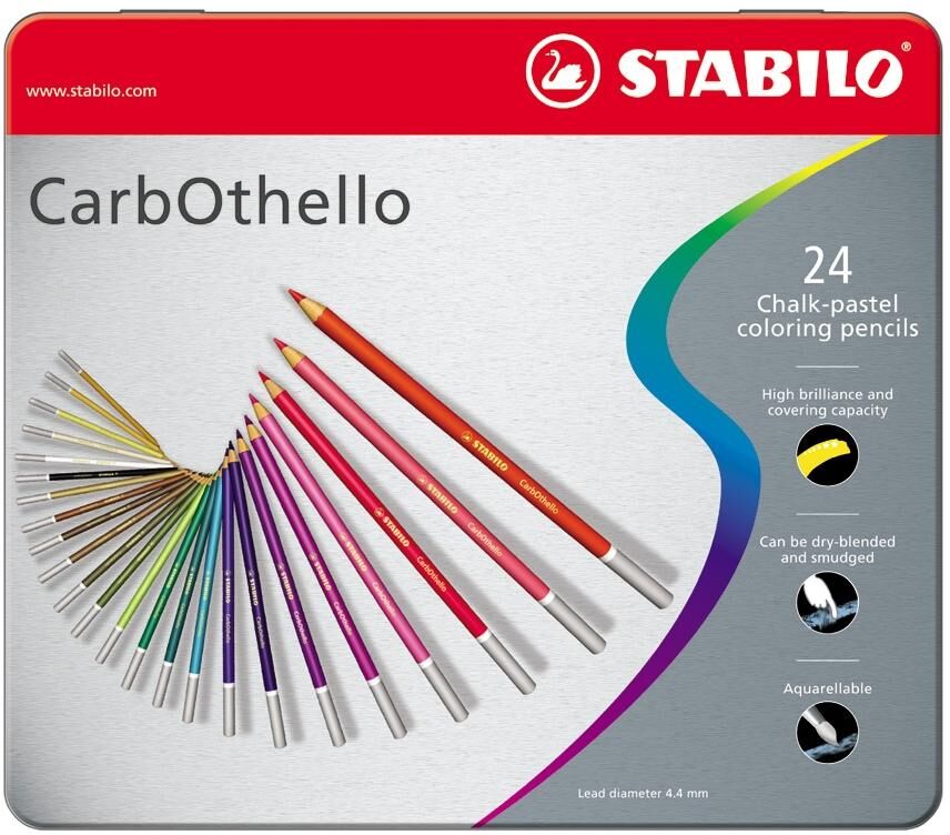 Buntstift STABILO "CarbOthello, 24", bunt, Holz, Stifte, Buntstift, Deckend bunt Einheitsgröße