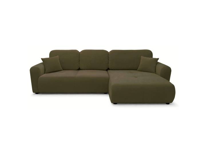 ECKSCHLAFSOFA Olido OLIVGRÜNER VELOURS