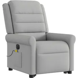 vidaXL Massagesessel mit Aufstehhilfe Elektrisch Wolkengrau Stoff
