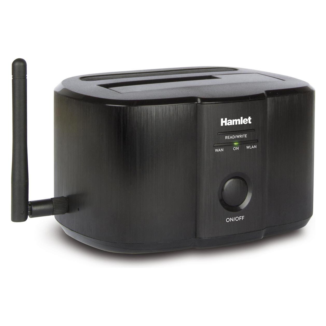Hamlet Wi-Fi Docking Station für 2,5"- oder 3,5"-Sata-Festplatten (HXDDWIFI)