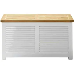 Truhe Classic ca.90x48x30cm Teakholz,Weiß