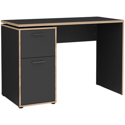 Schreibtisch FMD "Elias 10", grau (anthrazit, anthrazit, anthrazit), B:110,5cm H:75,2cm T:50,2cm, Tische, Schreibtisch