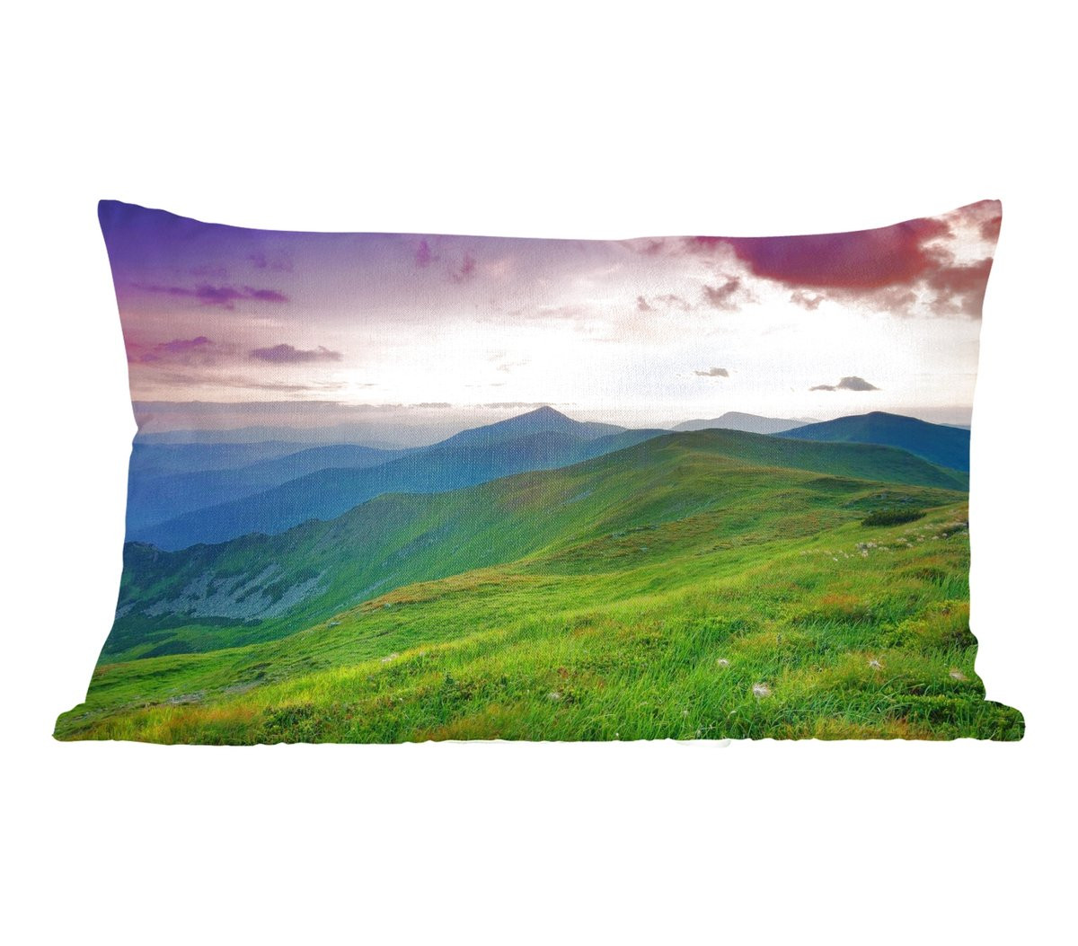 PillowMonkey Sierkussen Landschap Avond - Gras - 60 x 40 cm
