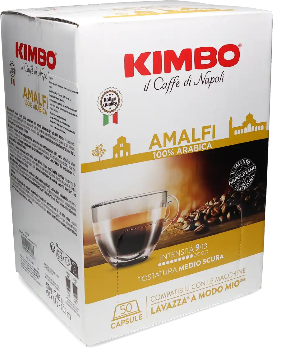 Mitac Kimbo   Amalfi - 50 Capsules de café pour Lavazza A Modo Mio - Compatible Lavazza A Modo Mio