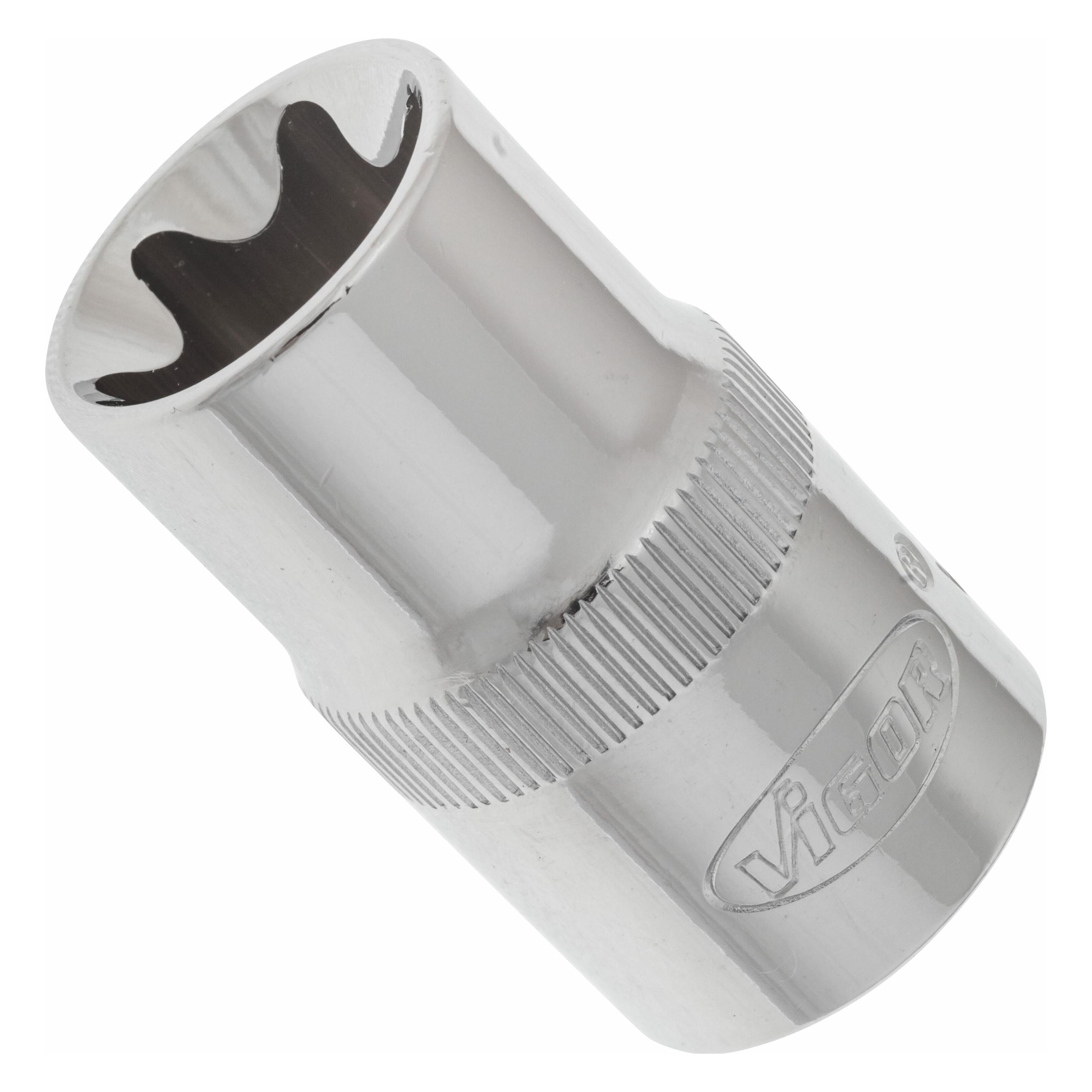 Vigor T-Profil Steckschlüsseleinsatz V2196 Vierkant12,5 mm (1/2 Zoll) E Profil E18 (V2196)
