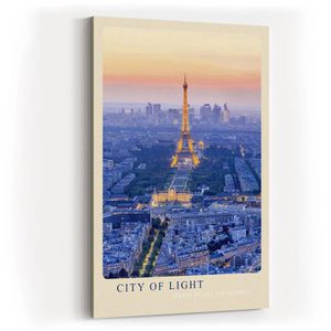 Sinus-Art Wandbild City of Light Paris, Leinwand, Hochformat, 80 x 120 cm