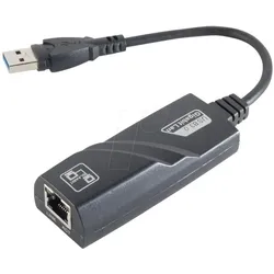 Shiverpeaks BASIC-S USB Adapter, A-Stecker (USB 3.0, RJ45 (1x)), Netzwerk Adapter, Schwarz