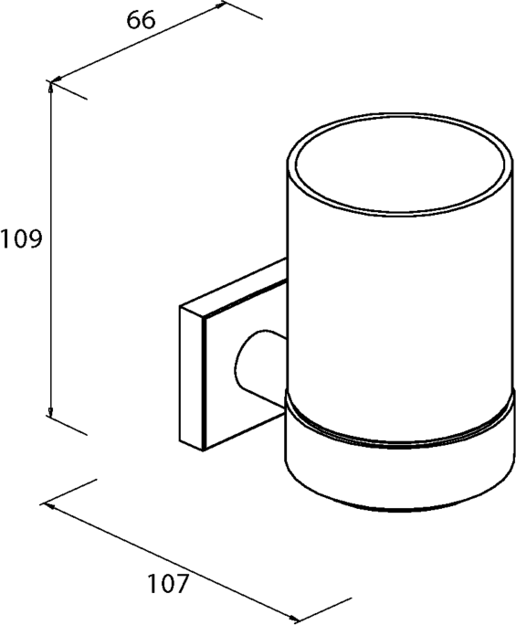 Bravat Quaruna Glashalter 753210 chrom, zum Kleben oder Schrauben