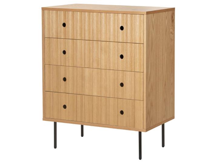 Kommode ARINE 85 x 99 x 40cm Gelb/Eiche