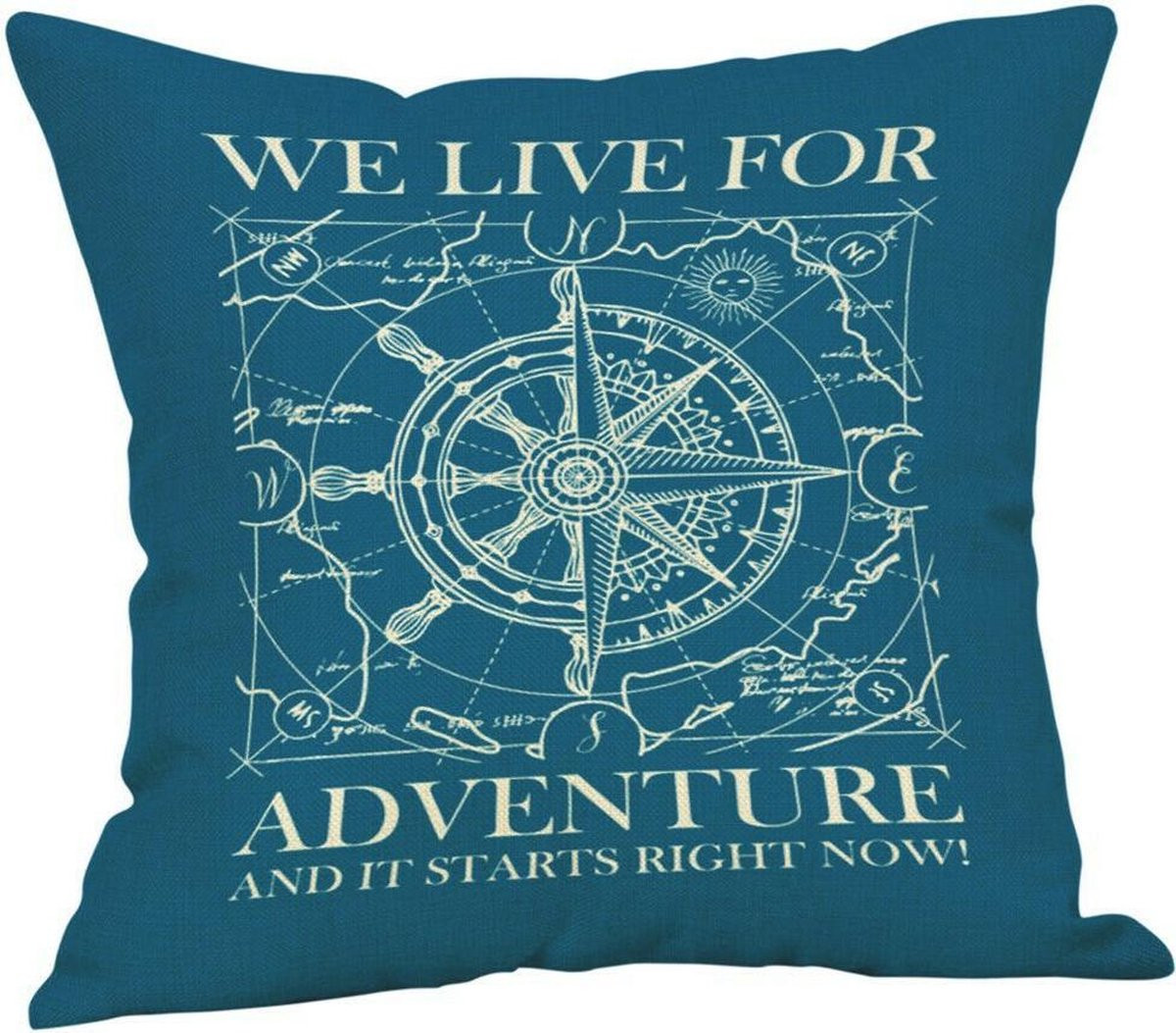 Kussenhoes We Live For Adventure 45 x 45 cm