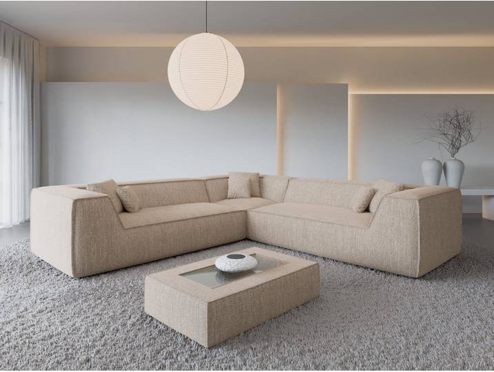 Ecksofa Monterola L-Form aus Stoff