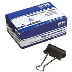 OTTO Office Foldback-Klammern 41 mm schwarz schwarz, 4.1 cm