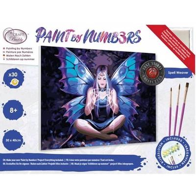 Craft Buddy PBN3040G - Paint by Numbers, Anne Stokes, Spell Weaver, 30x40cm, Malen nach Zahlen