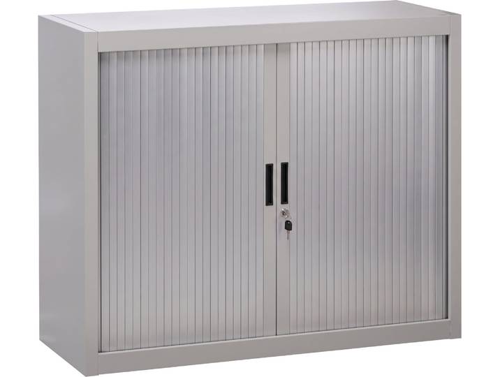 Armoire à rideaux démontables Bruneau 100 x 120 cm gris-aluminium - Armoires métal - Bruneau