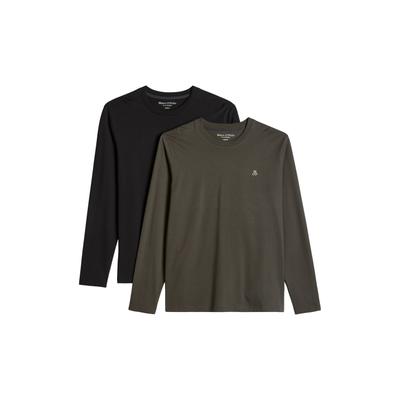 Longsleeve MARC O'POLO "Longsleeve Jersey T-Shirts Longsleeve Double Pack 2er Pack", Herren, Gr. M, bunt (schwarz, grau), Shirts