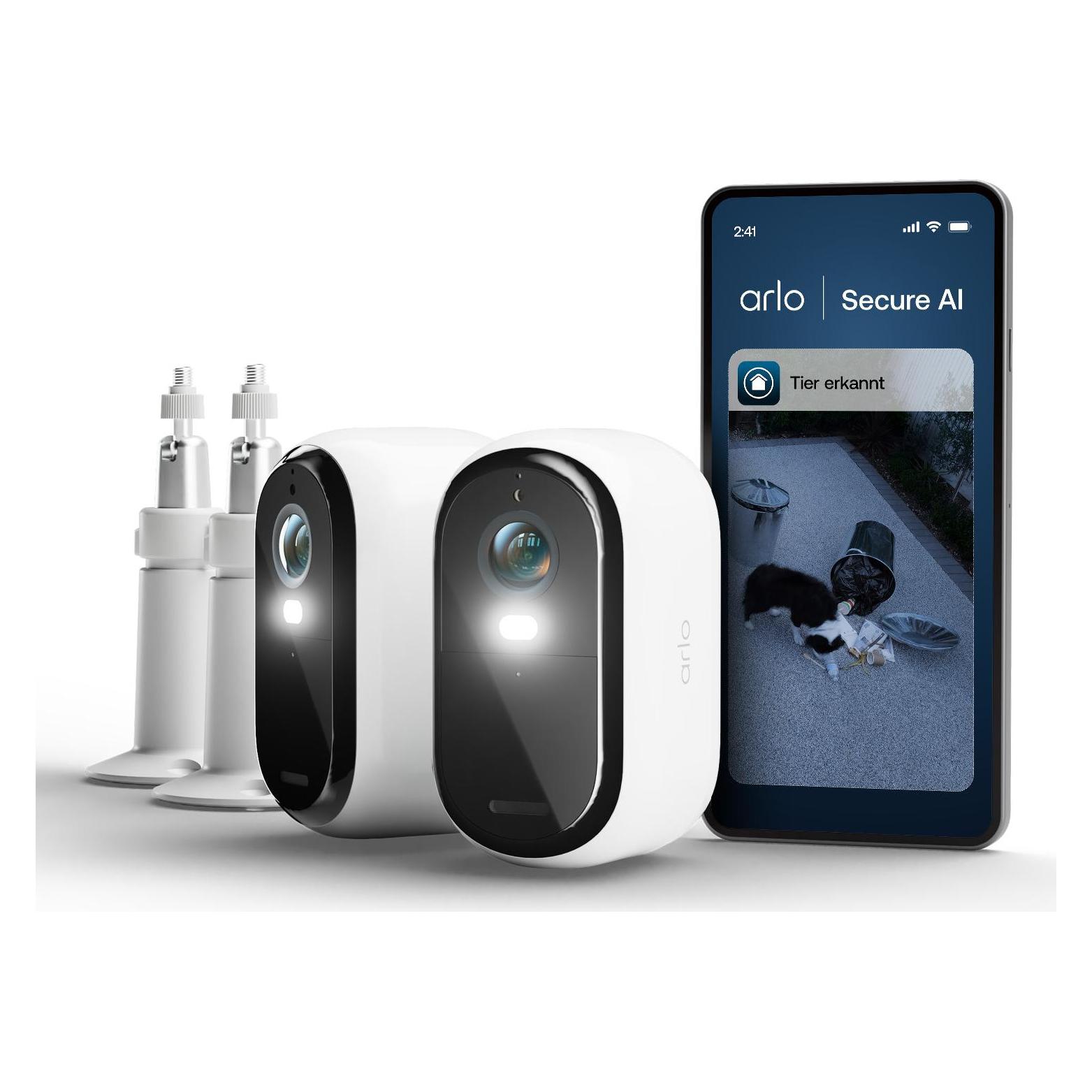 Arlo Essential 3 2er Set + 2x Mounts (1920 x 1080 Pixels) (VMC2280-111EUS)