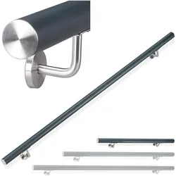 Relaxdays, Treppengeländer + Handlauf, Handlauf (Aluminium)