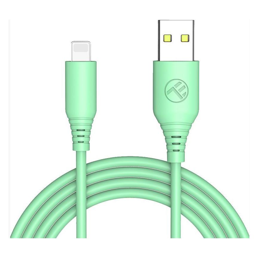 Tellur Silicone USB to Lightning cable 3A, 1m, green (1 m) (TLL155398)