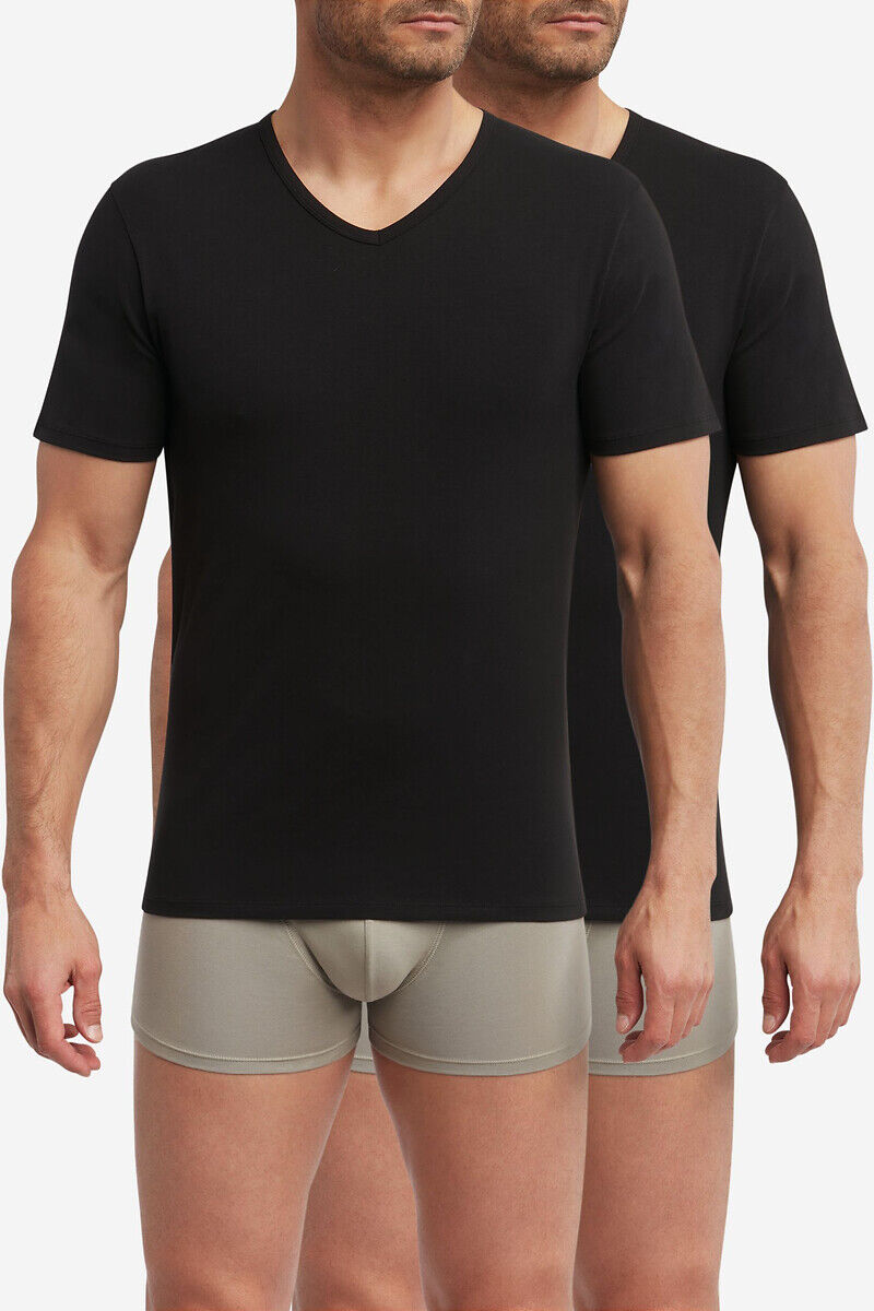 DIM Lot de 2 t-shirts col V Regul'Activ