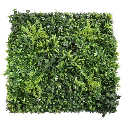 Oviala Business Künstliche Pflanzenwand Elegantes Laub premium 100x100 cm