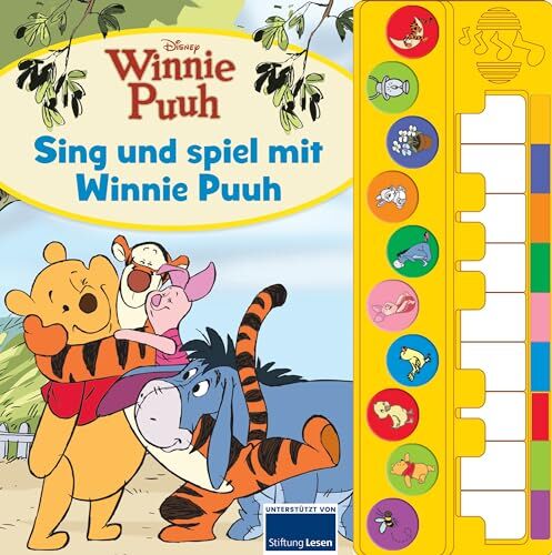 Pi Kids - Disney Winnie Puuh - Sing und spiel mit Winnie Puuh - Liederbuch mit Klaviertastatur - Vor- und Nachspielfunktion - 10 beliebte Kinderlieder - Soundbuch - Preis vom 13.10.2026 11:25:28 h