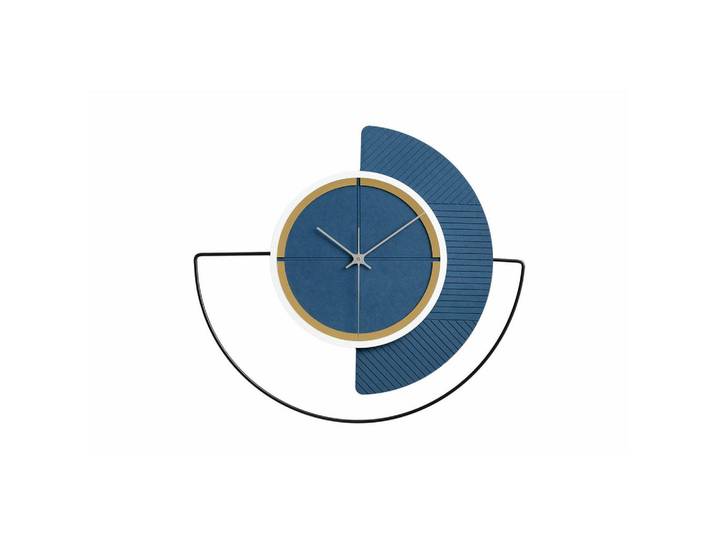 Onzeno Wanduhr Design Blau 55/50 cm, Metall, 1.8x50x1 cm, Dekoration, Uhren, Wanduhren
