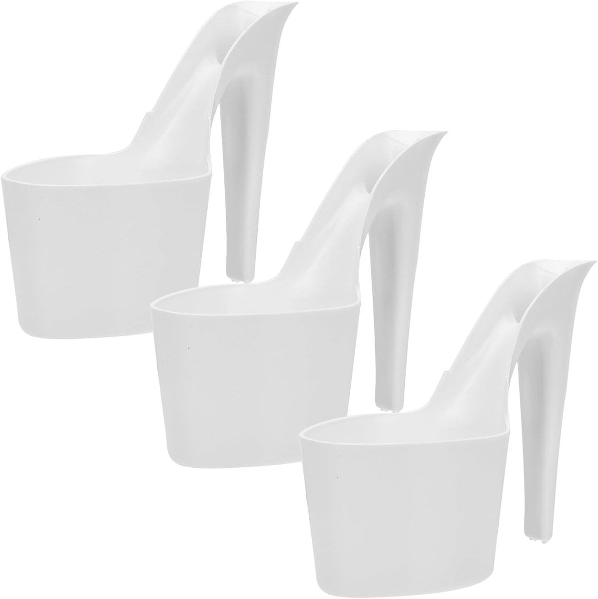Bloempot Hoge Hak Decoratieve Plantenbak Wit - 21.5 cm