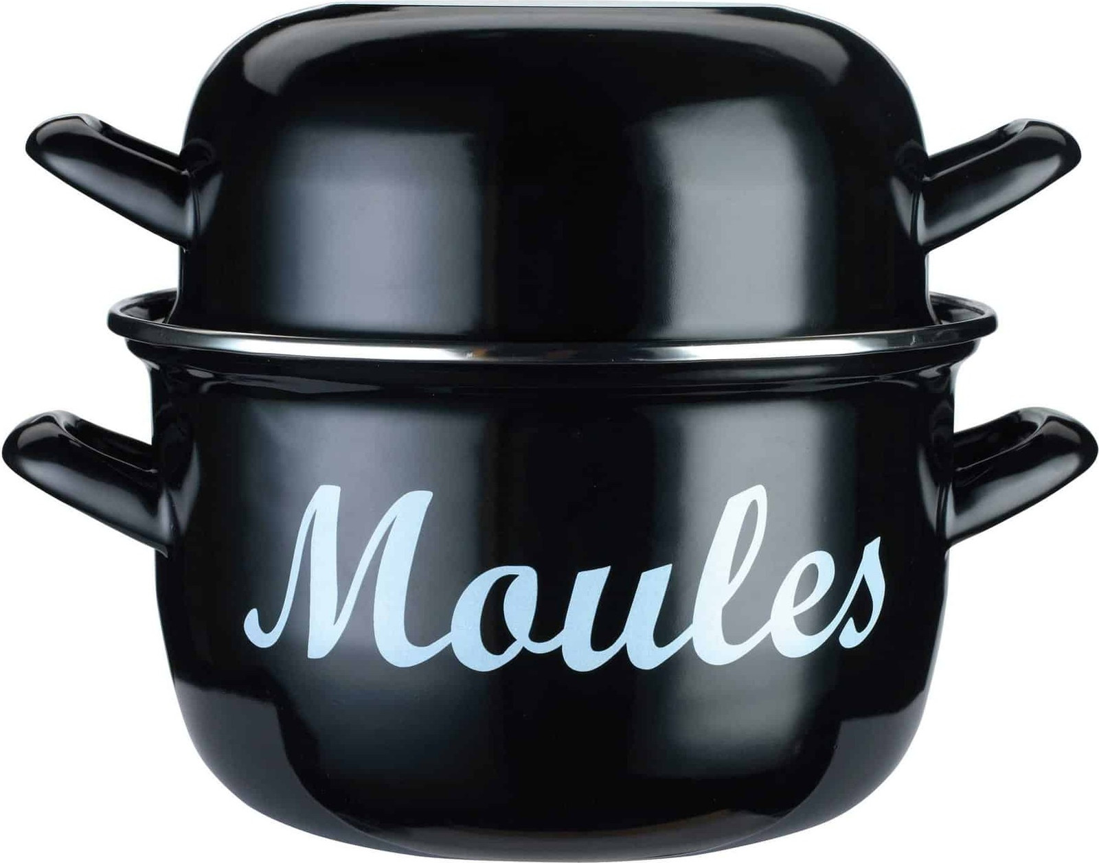 KitchenCraft Grote geëmailleerde mosselpan, 25 cm