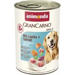 ANIMONDA GranCarno Adult Dog, Geschmack: Lachs + Spinat, 400 g