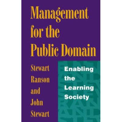 Management for the Public Domain, Taschenbuch von Stewart Ranson,John Stewart, Macmillan Education Elt, 978-0-333-49558-2
