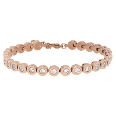 Armband TITANIA "Titanarmband", rosa (roségoldfarben), Armbänder, Damen, Titan, Armband, mit Zirkonia