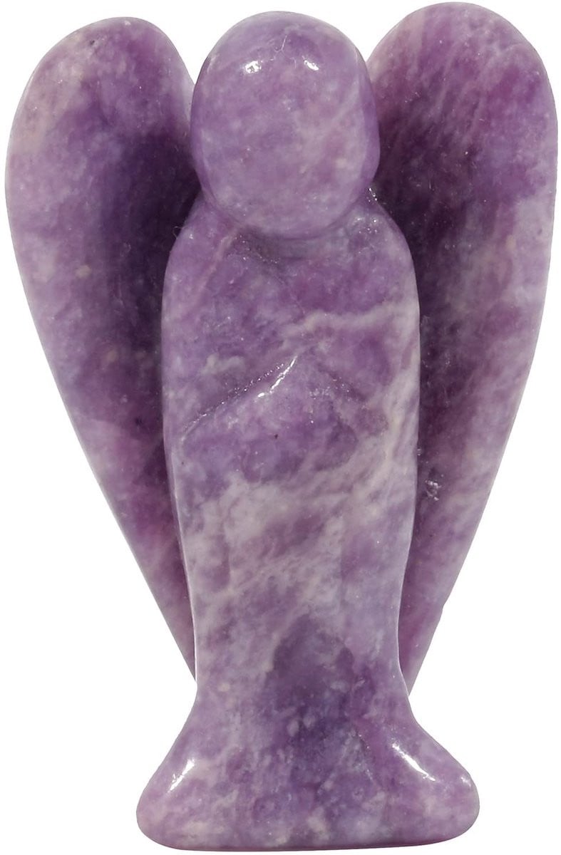Solidchoice - Handgegraveerde Lepidoliet Engel Figurine, 5 cm