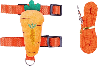 Inspire Essentials Rabbit And Small Pet Harness And Leash Set For Outdoor Walking for Pet 1 2kg orange